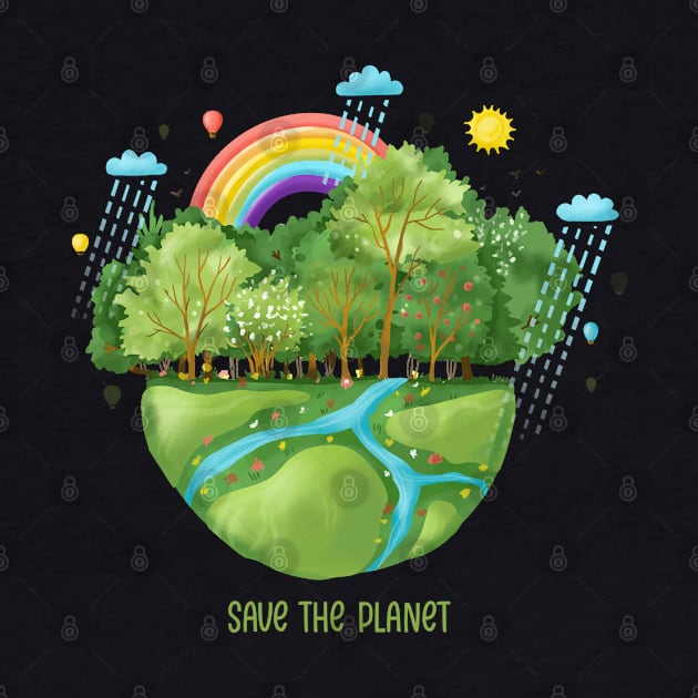 Save The Planet Illustration by Mako Design 